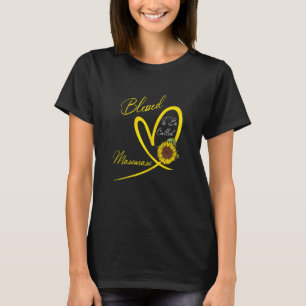 Camiseta Abençoado Por Ser Chamado De Coração De Girassol M