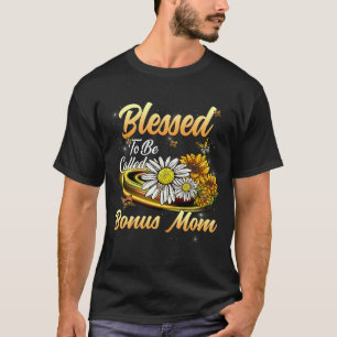 Camiseta Abençoado Por Ser Chamado de Mãe Bonus Girassol Da