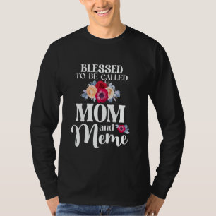 Camiseta Abençoado por ser chamado de Mãe e Meme Mãe da Mãe