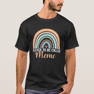 Camiseta Abençoado por ser chamado de Meme Rainbow Day Mem