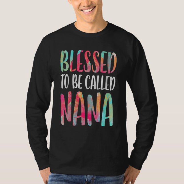 Camiseta Abençoado Por Ser Chamado Dia de as mães Da Nana (Frente)