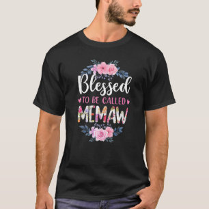 Camiseta Abençoado Por Ser Chamado Dia de as mães De Memaw