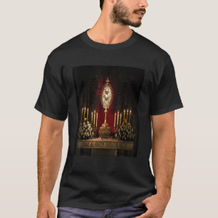 Camiseta Abençoado Sacrasto Em Monstração Cristã Católica