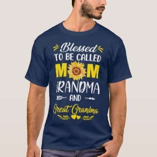 Camiseta Abençoado Seja Chamada Mãe Vovó Excelente Vovó Mot