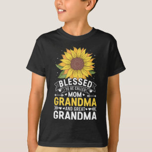 Camiseta Abençoado Seja Chamada Mãe Vovó Excelente Vovó Mot