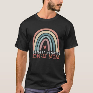 Camiseta Abençoado Seja Chamado Bonus Mãe Boho Rainbow Melh