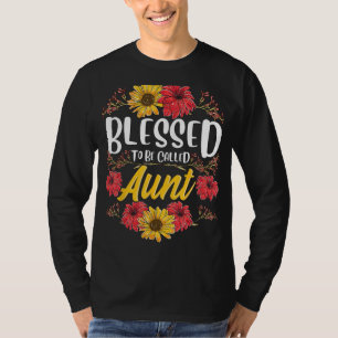 Camiseta Abençoado Seja Chamado De Dia de as mães Floral Bo