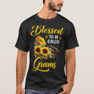 Camiseta Abençoado seja chamado de Grams Dia de as mães Sun