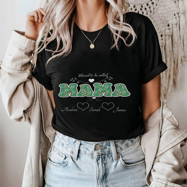 Camiseta Abençoado seja chamado de MAMA (Criador carregado)