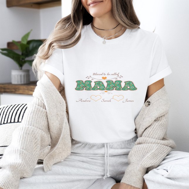 Camiseta Abençoado seja chamado de MAMA (Criador carregado)