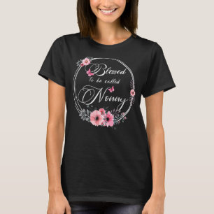 Camiseta Abençoado Seja Chamado De Mothe De Decoração Flora