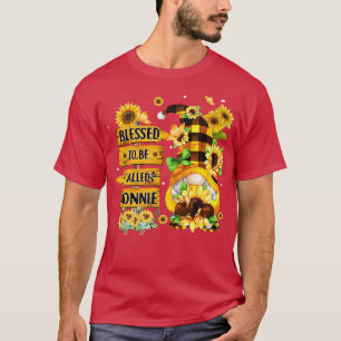 Camiseta Abençoado Seja Chamado De Nonnie Fall Gnomos Sunfl