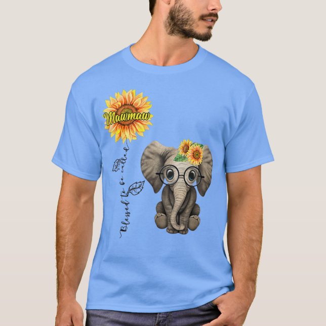 Camiseta Abençoado Seja Chamado Dia de Elefante Hippie Mawm (Frente)
