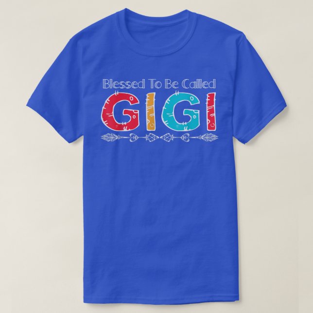 Camiseta Abençoado Seja Chamado Gigi Colorir Família De Set (Frente do Design)