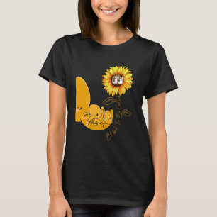 Camiseta Abençoado Seja Chamado Gigi Sunflower Elephant Mot