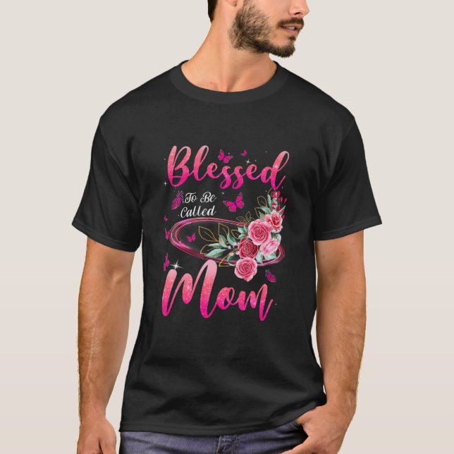 Camiseta Abençoado Seja Chamado Mãe Dia de as mães Bonita (Frente)