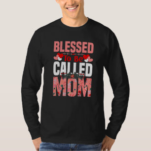 Camiseta Abençoado Seja Chamado Mãe Dia de as mães Feliz