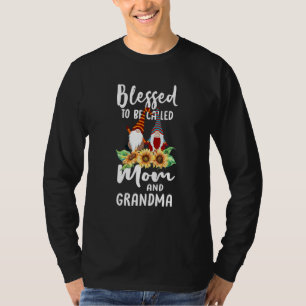 Camiseta Abençoado Seja Chamado Mãe E Avó Gnomos Sunfl