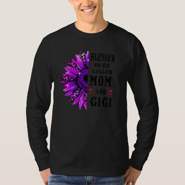 Camiseta Abençoado Seja Chamado Mãe E Gigi Girassol Cute M (Frente)