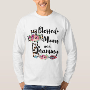Camiseta Abençoado Seja Chamado Mãe E Grammy Engraçado