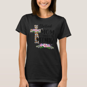Camiseta Abençoado Seja Chamado Mãe E Mãe Floral De Meemaw