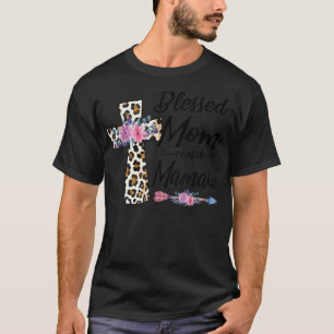 Camiseta Abençoado Seja Chamado Mãe e Mamaw Engraçada Avó M