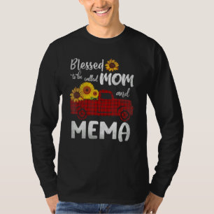 Camiseta Abençoado Seja Chamado Mãe E Mema Girassol
