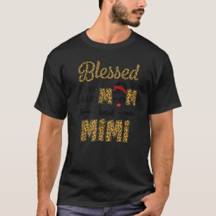 Camiseta Abençoado Seja Chamado Mãe E Mimi Leopard Mãe D