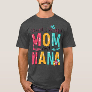 Camiseta Abençoado Seja Chamado Mãe E Nana Vovó Floral M