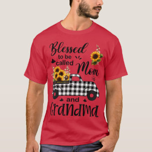 Camiseta Abençoado Seja Chamado Mãe E Vovó Dia de as mães