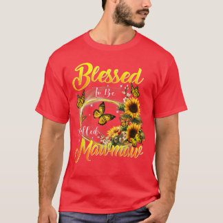Camiseta Abençoado seja chamado Mawmaw Sunflower Lovers Gra