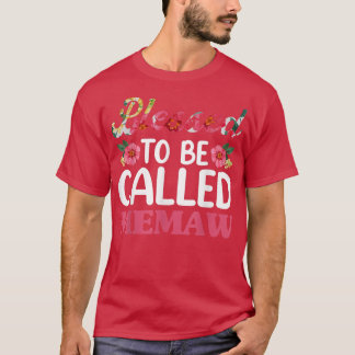 Camiseta Abençoado Seja Chamado Memaw Floral, Dia de as mãe
