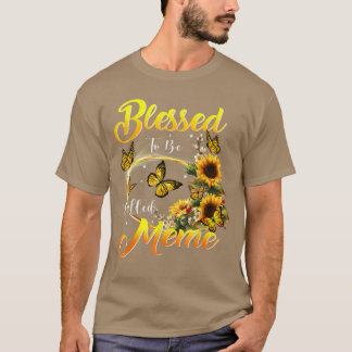 Camiseta Abençoado seja chamado "Meme Sunflower Lovers" Vov