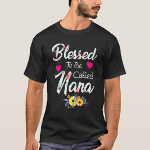 Camiseta Abençoado Seja Chamado Nana Floral Vovó Família Mo