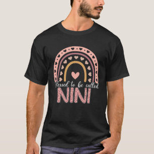 Camiseta Abençoado Seja Chamado Nini Leopard Rainbow Cute M