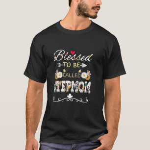 Camiseta Abençoado Seja Chamado Stepmmama Girflower Foguete