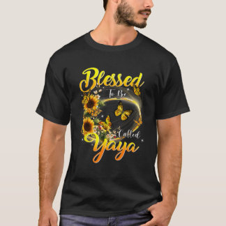 Camiseta Abençoado seja chamado Yaya Shirt Sunflower Lovers
