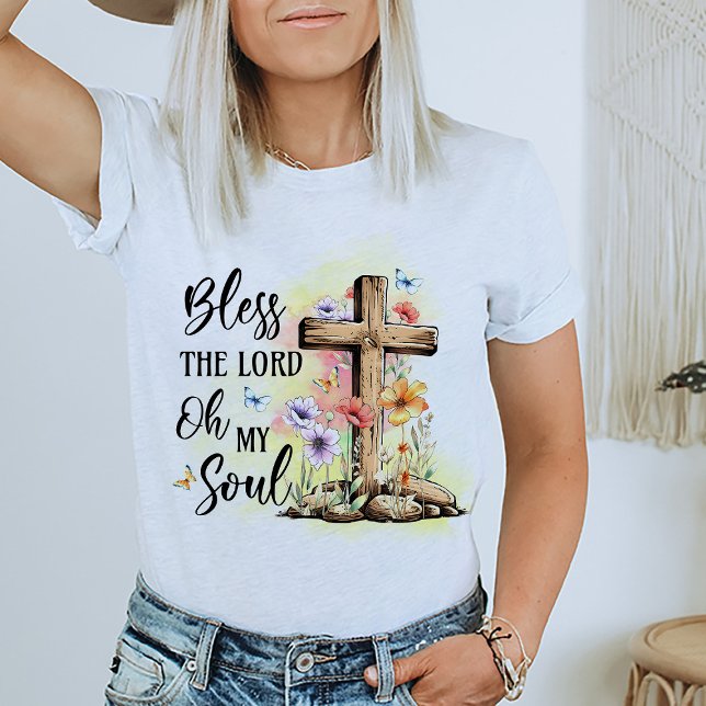 Camiseta Abençoado Senhor Religioso Fé Cristã (Religious Quote Tee )