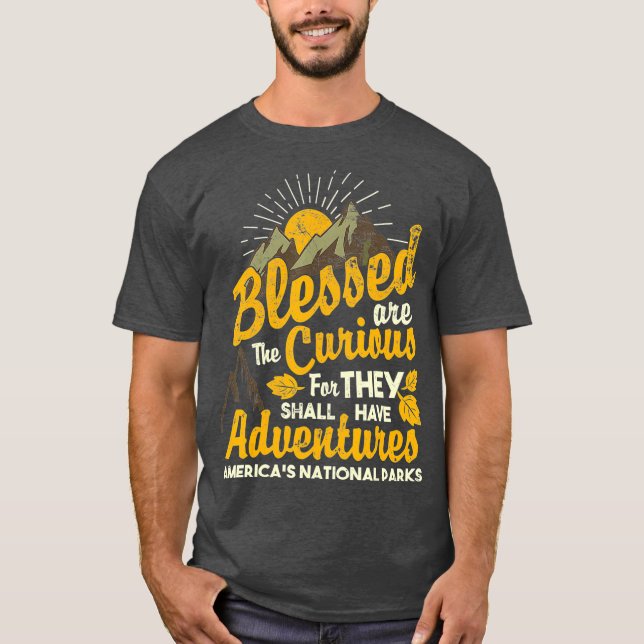 Camiseta Abençoados são os curiosos parques nacionais (Frente)