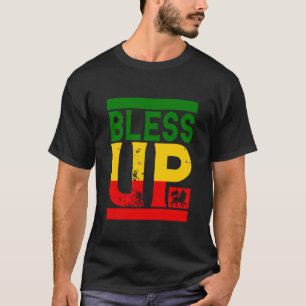 Camiseta Abençoar Rasta Reggae Leão Jamaica Rastafari Raíze