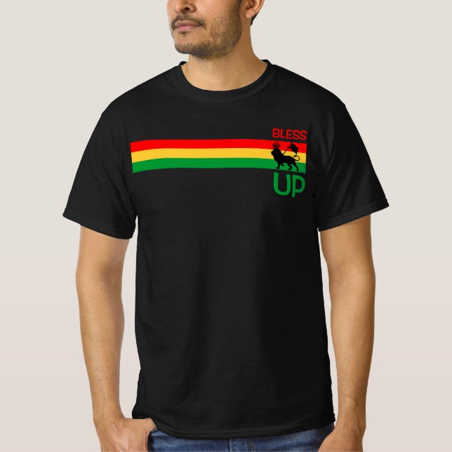 Camiseta Abençoe Tudo Que Irie Rasta Reggat Jamaica (Frente)