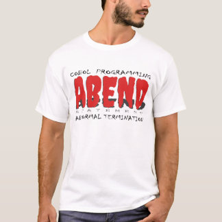 Camiseta Abend Statement na Programação do Cobol