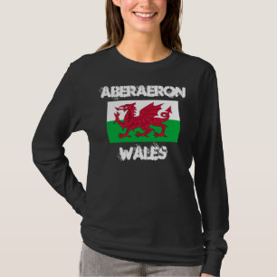 Camiseta Aberaeron, País de Gales com bandeira galesa