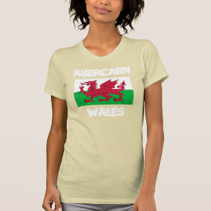 Camiseta Abercarn, Wales com bandeira de Galês