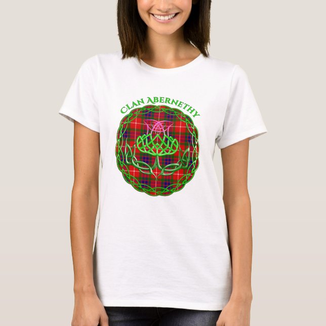 Camiseta Abernethy Scottish Tartan Celtic Thistle (Frente)