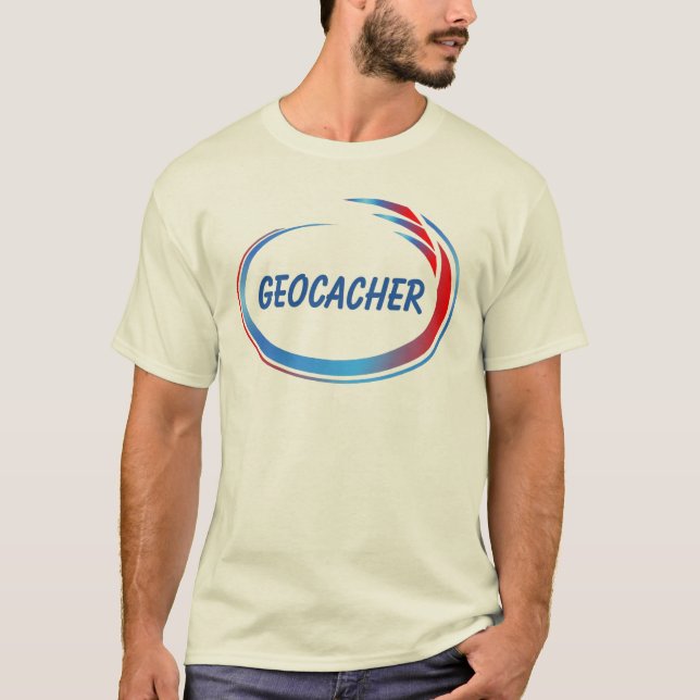 Camiseta Abertura Azul Geocacher (Frente)