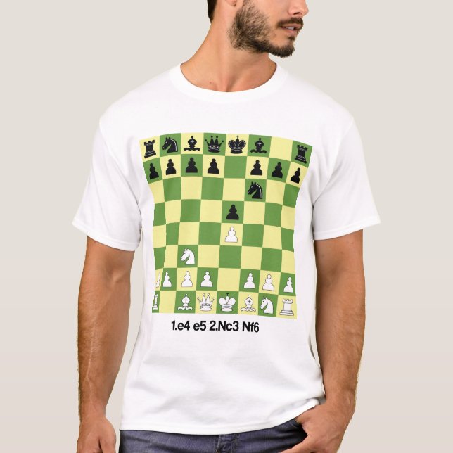 Camiseta Abertura de Xadrez do Jogo Viena Shirt Chess Gift (Frente)