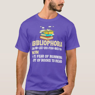Camiseta Abibliofobia Definição Engraçada Leitura de Bookwo