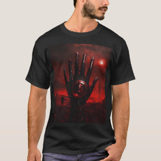 Camiseta Abissal Mãos Esqueletais Cheia