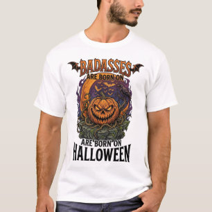 Camiseta Abobados São Nascidos Abóbora de Halloween Corvo L